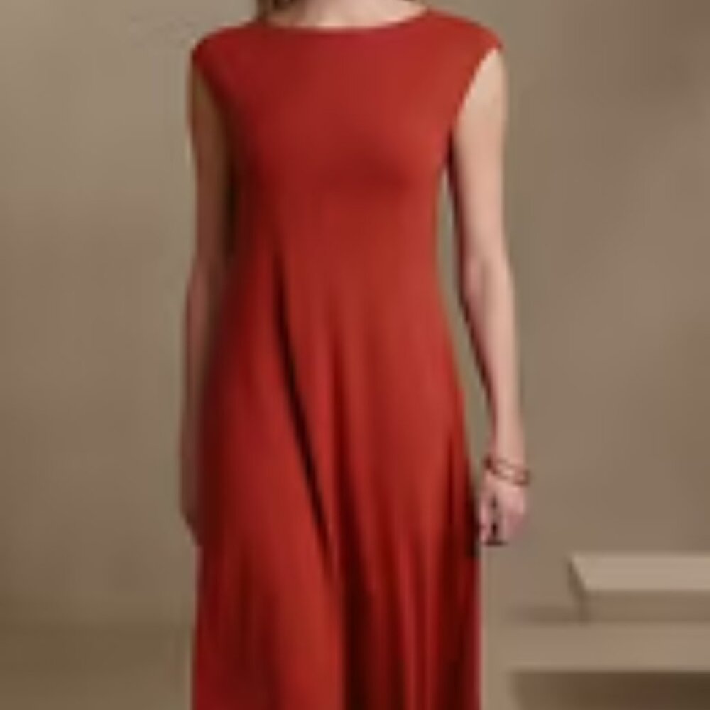 Banana Republic Factory  Orange Spice Knit Midi Dress